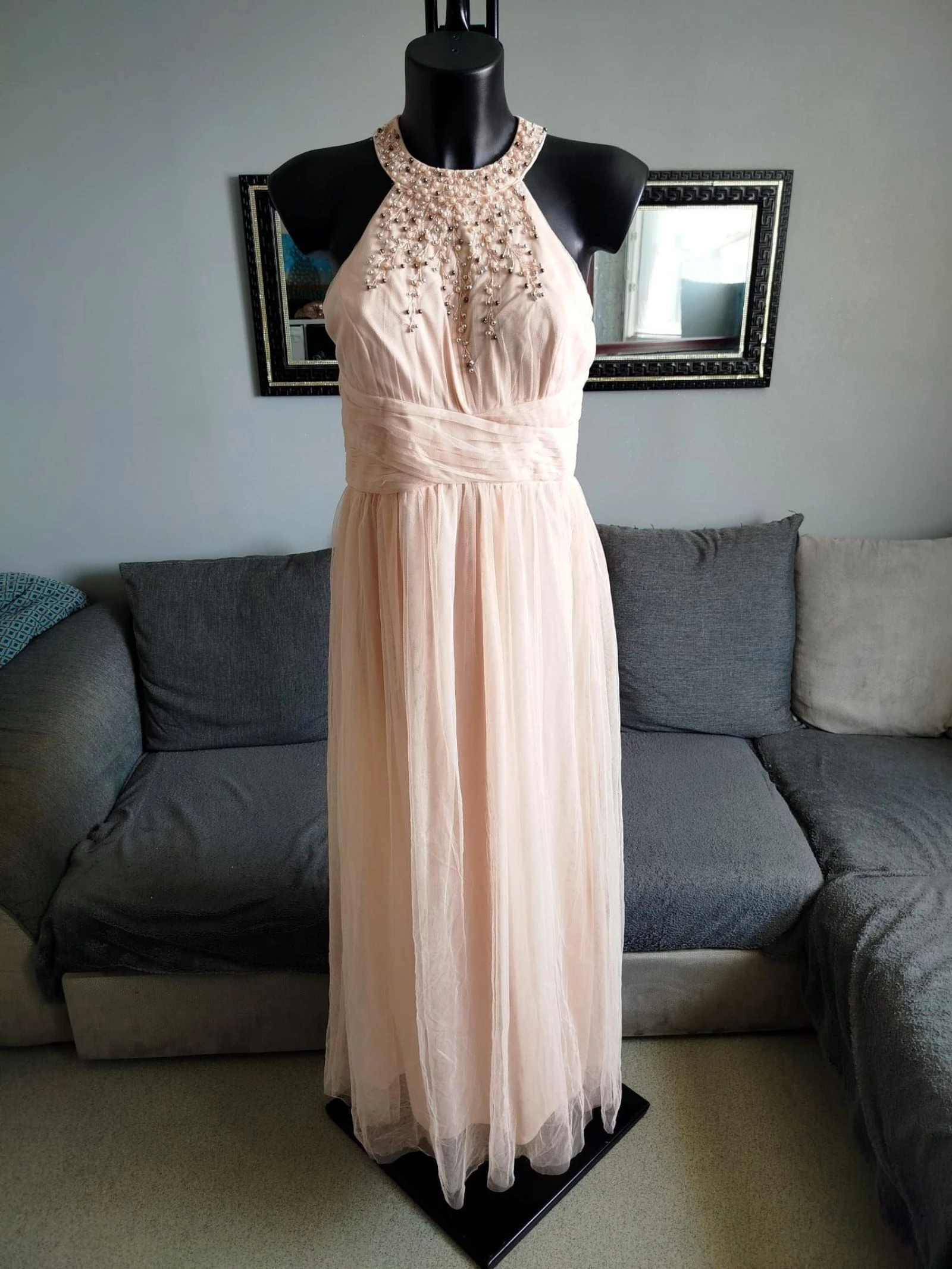 Little Mistress robe longue de soirée perlée 42